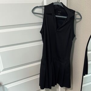 Calvin Klein Performance Black Sheath Mini Dress Notched Collar